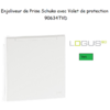 Enjoliveur pour Prise de courant schuko avec volet de protection Logus 90634TVD Vert