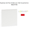 Enjoliveur pour Prise de courant schuko avec volet de protection Logus 90634TVM Rouge
