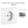 Doigt pour prise de courant française LOGUS 90652TAL Alumine