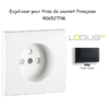 Doigt pour prise de courant française LOGUS 90652TPM Noir MAT