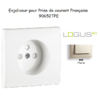 Doigt pour prise de courant française LOGUS 90652TPE Perle