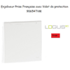Enjoliveur pour Prise de courant française avec volet de protection Logus 90654TVM Rouge