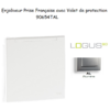 Enjoliveur pour Prise de courant française avec volet de protection Logus 90654TAL Alumine