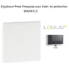 Enjoliveur pour Prise de courant française avec volet de protection Logus 90654TIS Gris