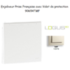 Enjoliveur pour Prise de courant française avec volet de protection Logus 90654TMF Ivoire