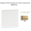 Enjoliveur pour Prise de courant française avec volet de protection Logus 90654TDU Doré