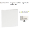 Enjoliveur pour Prise de courant française avec volet de protection Logus 90654TBR Blanc
