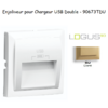 Enjoliveur pour double chargeur usb LOGUS 90673TDU Doré