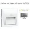 Enjoliveur pour double chargeur usb LOGUS 90673TAL Alumine