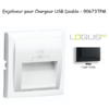 Enjoliveur pour double chargeur usb LOGUS 90673TPM Noir MAT