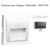 Enjoliveur pour double chargeur usb LOGUS 90673TIS Gris