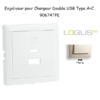 Enjoliveur pour Chargeur Double USB Type A + Type C 90674TPE