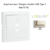 Enjoliveur pour Chargeur Double USB Type C 90675TPE