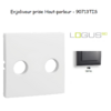 Enjoliveur pour prise de haut parleur avec terminaux à vis Logus 90713TIS Gris