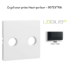 Enjoliveur pour prise de haut parleur avec terminaux à vis Logus 90713TPM Noir MAT