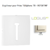 Enjoliveur pour prise de téléphone Française T8 Logus 90718TMF Ivoire
