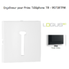 Enjoliveur pour prise de téléphone Française T8 Logus 90718TPM Noir MAT