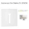 Enjoliveur pour prise de téléphone Française T8 Logus 90718TGE Glace