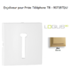 Enjoliveur pour prise de téléphone Française T8 Logus 90718TDU Doré
