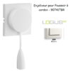 Enjoliveur pour poussoir à cordon LOGUS 90741TBR Blanc