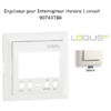 Enjoliveur pour interrupteur horaire 1 circuit LOGUS 90743TBR Blanc
