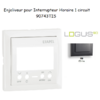 Enjoliveur pour interrupteur horaire 1 circuit LOGUS 90743TIS Gris