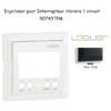 Enjoliveur pour interrupteur horaire 1 circuit LOGUS 90743TPM Noir MAT