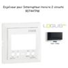 Enjoliveur pour interrupteur horaire 2 circuits LOGUS 90744TPM Noir MAT