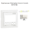 Enjoliveur pour interrupteur horaire 2 circuits LOGUS 90744TBR Blanc