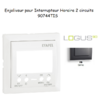 Enjoliveur pour interrupteur horaire 2 circuits LOGUS 90744TIS Gris