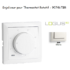 Enjoliveur pour thermostat rotatif Logus 90 90746TBR Blanc