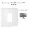 Enjoliveur pour prise informatique RJ45 LOGUS 90751TAL Alumine