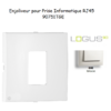 Enjoliveur pour prise informatique RJ45 LOGUS 90751TGE Glace