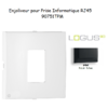 Enjoliveur pour prise informatique RJ45 LOGUS 90751TPM Noir MAT