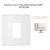 Enjoliveur pour prise informatique RJ45 LOGUS 90751TBR Blanc
