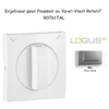 Enjoliveur pour va-et-vient et poussoir rotatif Logus 90761 TAL Alumine