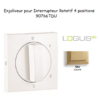 Enjoliveur pour Interrupteur rotatif 4 positions Logus 90766TDU Doré
