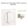 Enjoliveur pour Interrupteur rotatif 4 positions Logus 90766TPE Perle