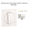 Enjoliveur pour Interrupteur rotatif 4 positions Logus 90766TBR Blanc