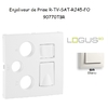 Enjoliveur pour R-TV-SAT-RJ45-FO Logus 90770TBR Blanc