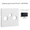 Enjoliveur pour prise R TV SAT LOGUS 90775TPM Noir MAT