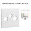 Enjoliveur pour prise R TV SAT LOGUS 90775TBR Blanc