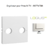 Enjoliveur pour prise R TV LOGUS 90776TBR Blanc