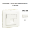 Adaptateur avec 1 module 1 sortie pour connecteur RJ45 Apolo 50441SBR Blanc