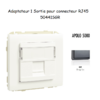 Adaptateur avec 1 module 1 sortie pour connecteur RJ45 Apolo 50441SGR Graphite