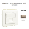 Adaptateur avec 1 module 1 sortie pour connecteur RJ45 Apolo 50441SCH Champagne