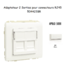 Adaptateur avec 1 module 2 sorties pour connecteurs RJ45 Apolo 50442SBR Blanc