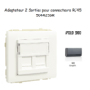Adaptateur avec 1 module 2 sorties pour connecteurs RJ45 Apolo 50442SGR Graphite