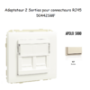 Adaptateur avec 1 module 2 sorties pour connecteurs RJ45 Apolo 50442SMF Ivoire