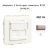 Adaptateur avec 1 module 2 sorties pour connecteurs RJ45 Apolo 50442SPL Platine